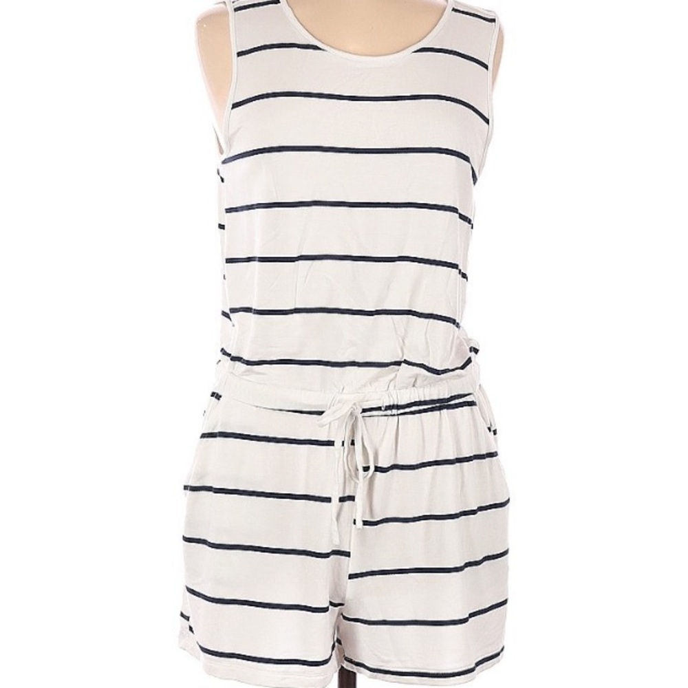 Ann Taylor LOFT Striped Romper M